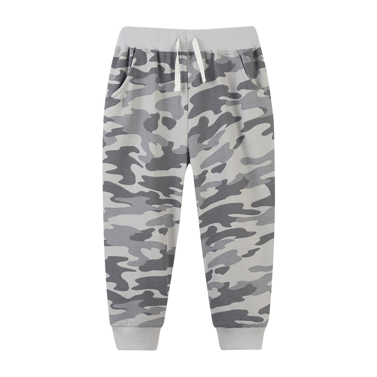 Jgppe Toddler Boys Sweatpants Comfy Cotton Camouflage Elastic Waist with Pockets Jogger Pants 2-7Years